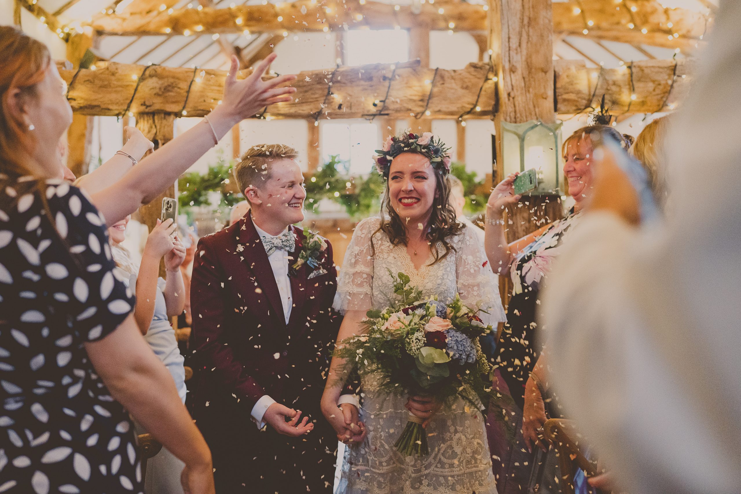 Director of wedding stories by Hannah Quinn and her wife Becca on their wedding day